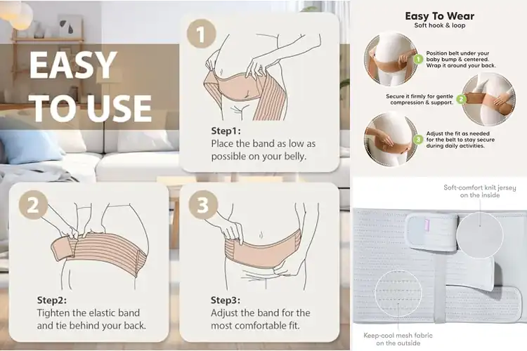 Detailed view of Best Adjustable Belly Bands: Comfort & Relief