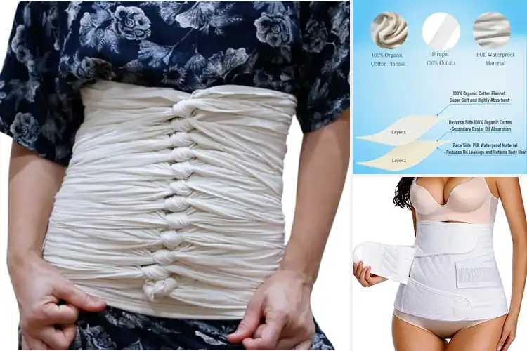 Detailed view of Best Cotton Belly Wraps