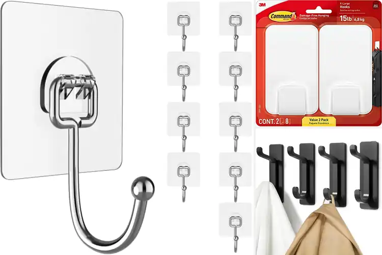 Detailed view of Best Heavy Duty Hooks: Stick Anywhere, Organize Everything