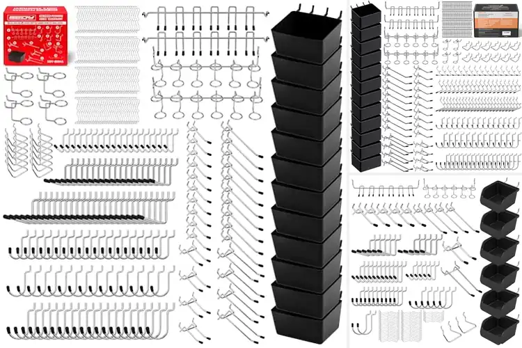 Detailed view of Best Pegboard Hooks Sets