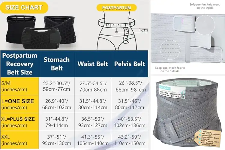 Detailed view of Best Size Adjustable Belly Wraps