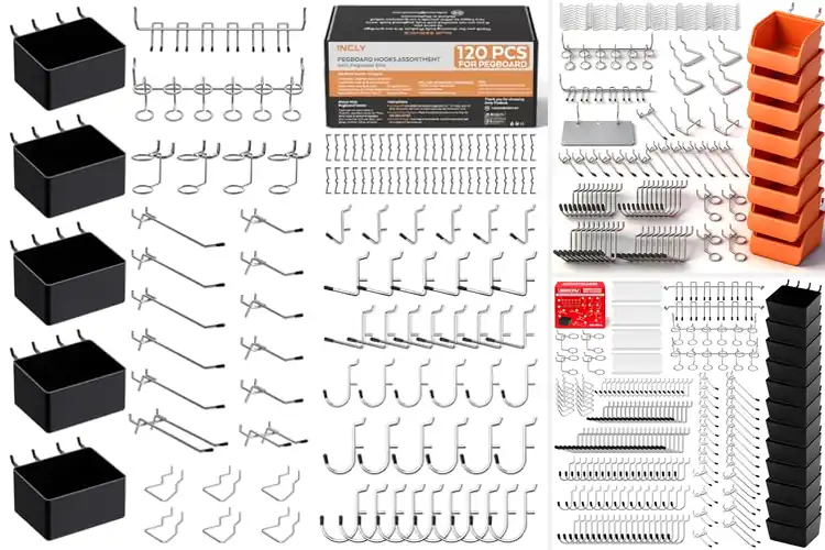 Detailed view of Best Store Organization Pegboard Hooks
