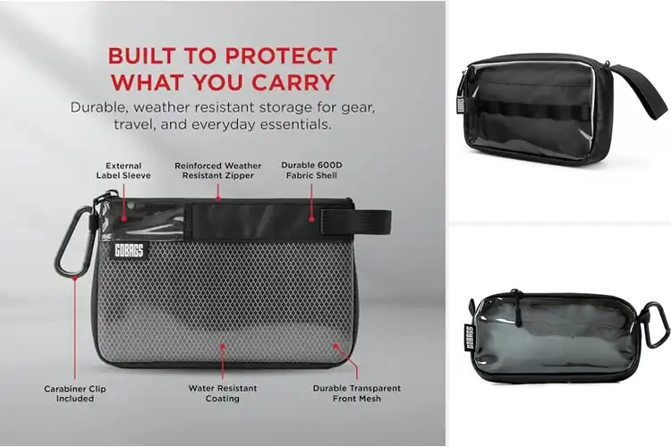 Detailed view of Best Zippered Mesh Pocket Camera Organizers